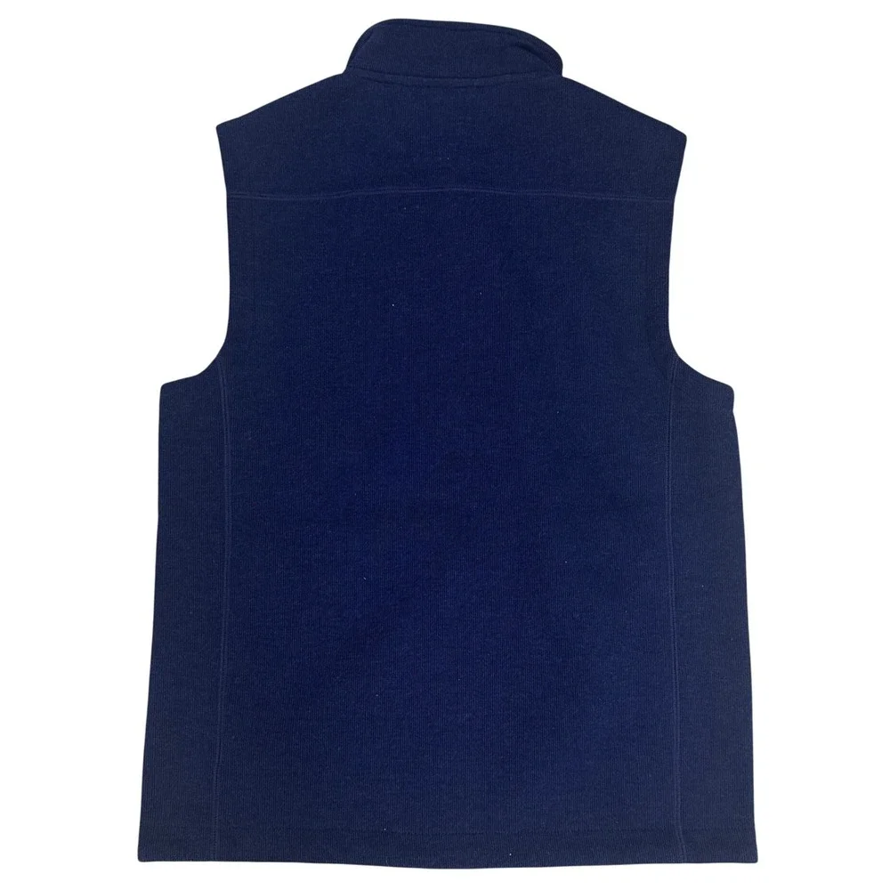Vineyard Vines Mens Mountain Sweater Fleece Vest Nautical Navy‎ Full Zip Blue XS